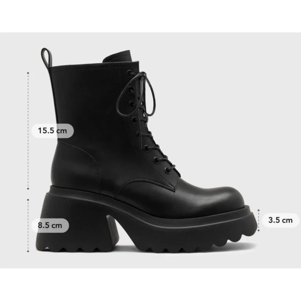 Cider NWT Chunky Block HeelFaux Leather Chelsea Boot 6 - Picture 12 of 12